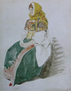 EUGENE DELACROIX-1832 FEMME JUIVE ASSISE